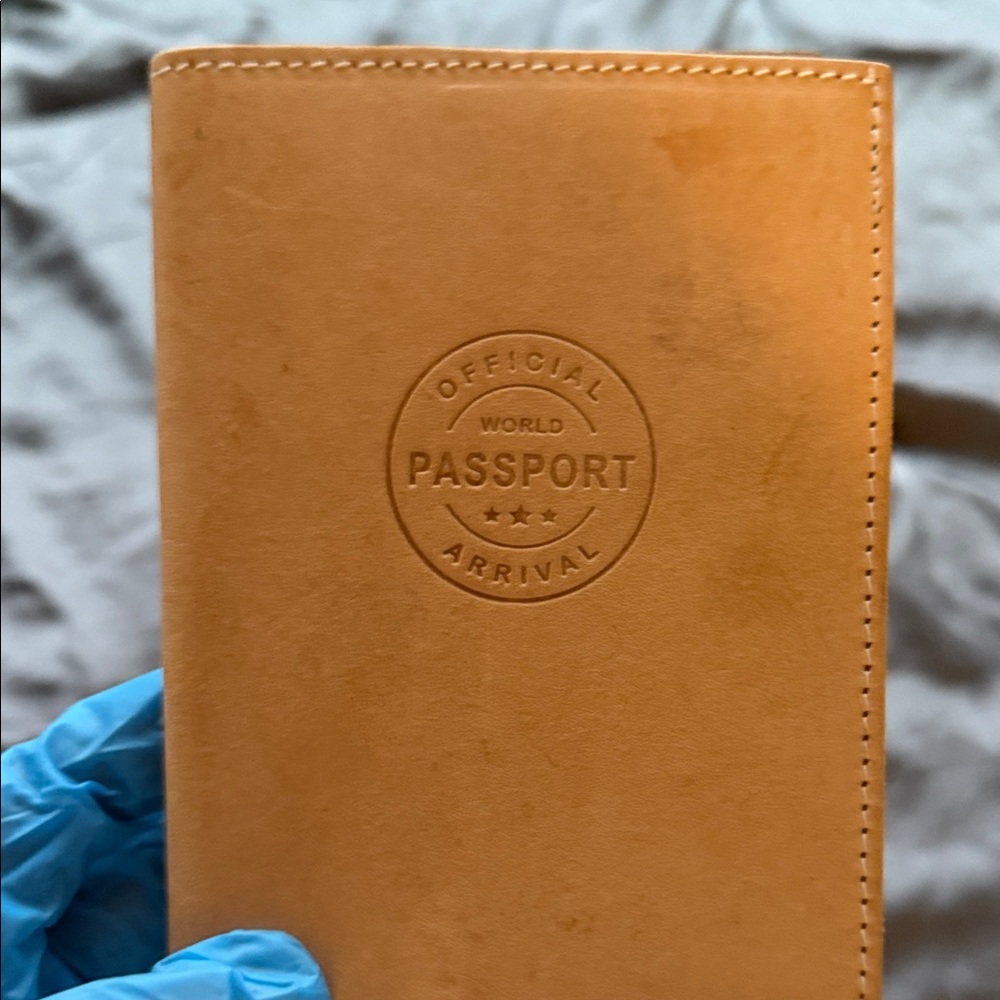 Tan Leather Passport Holder